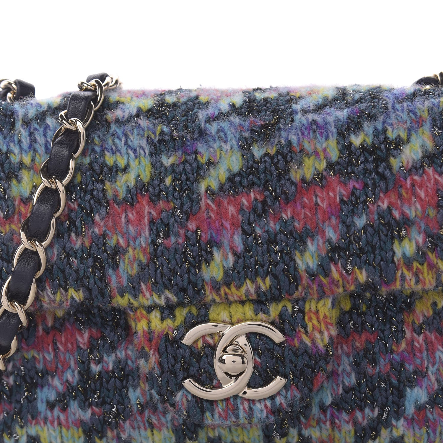 Chanel Knit Mini Rectangular Flap Multicolor 9 of 9