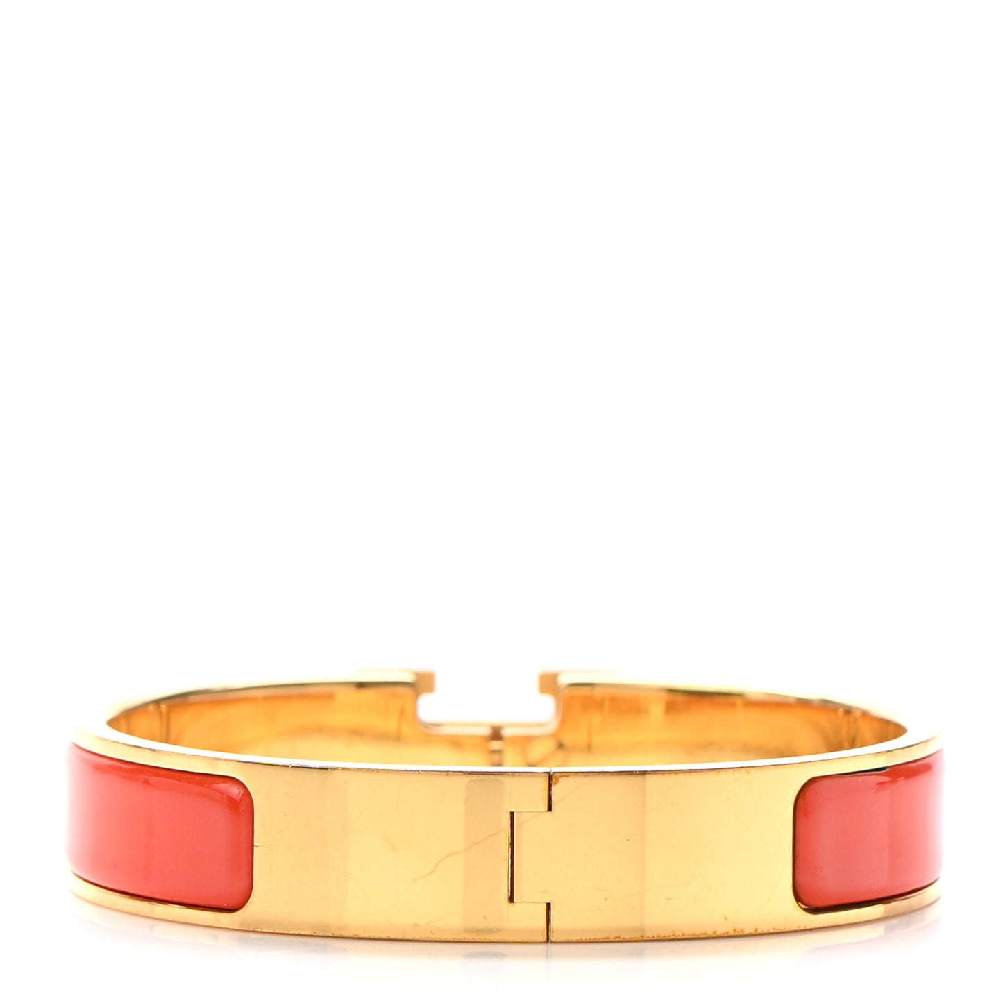 Enamel Narrow Clic Clac H Bracelet PM Orange