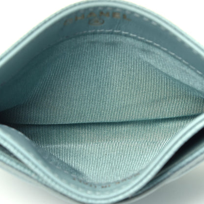 Chanel Caviar Quilted Filigree Card Holder Light Blue 5 of 7