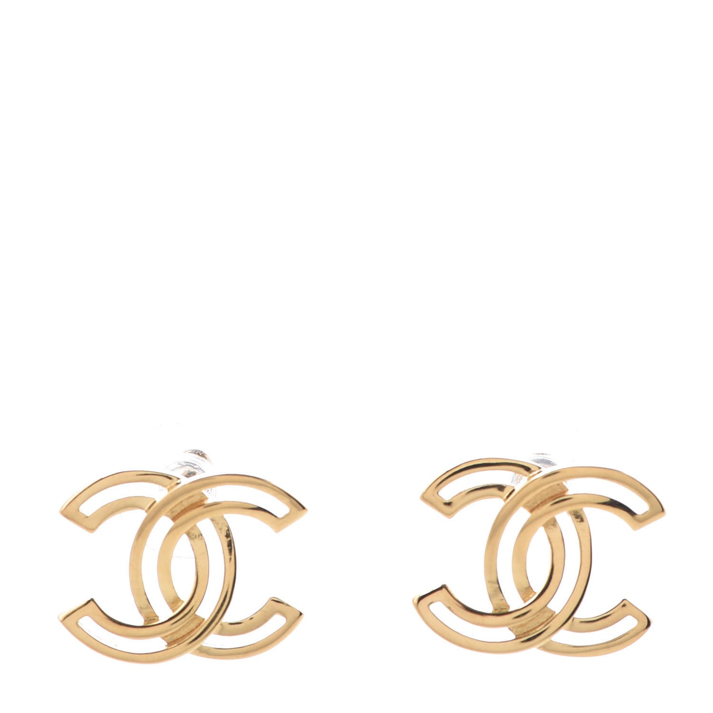 Metal Obazine CC Earrings Gold