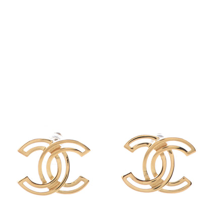 Chanel Metal Obazine CC Earrings Gold 1 of 6