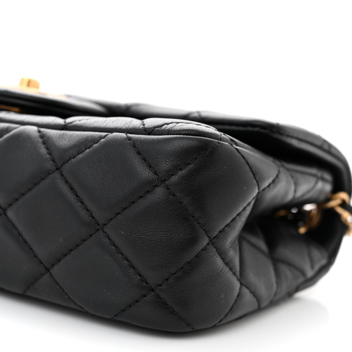 Chanel Lambskin Quilted Mini Rectangular Pearl Crush Flap Black 10 of 10