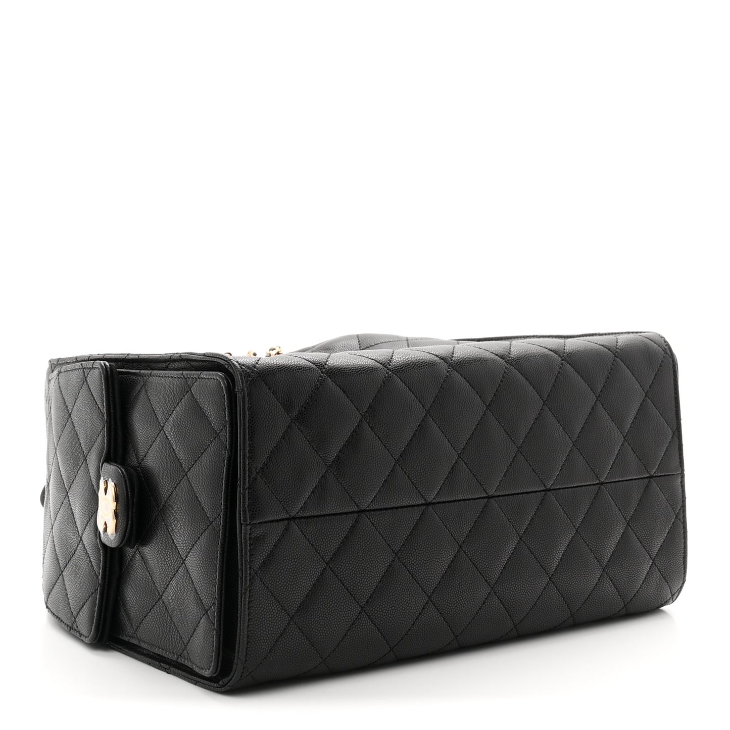 Caviar Quilted Medium Chanel 25 Handbag Black