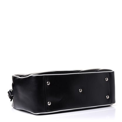 Saint Laurent Calfskin Medium Miles Logo Bowler Duffel Bag Black 4 of 12