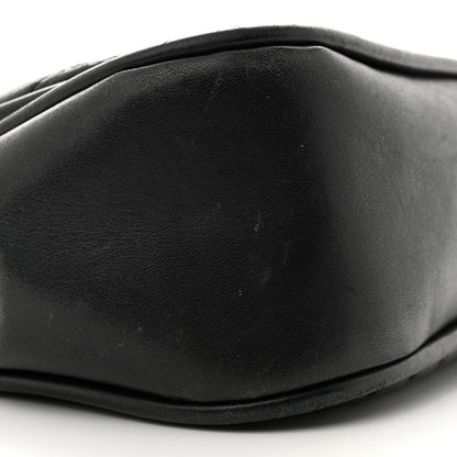 Chanel Lambskin Reverse Chevron Quilted Round Top Handle Flap Black 9 of 19