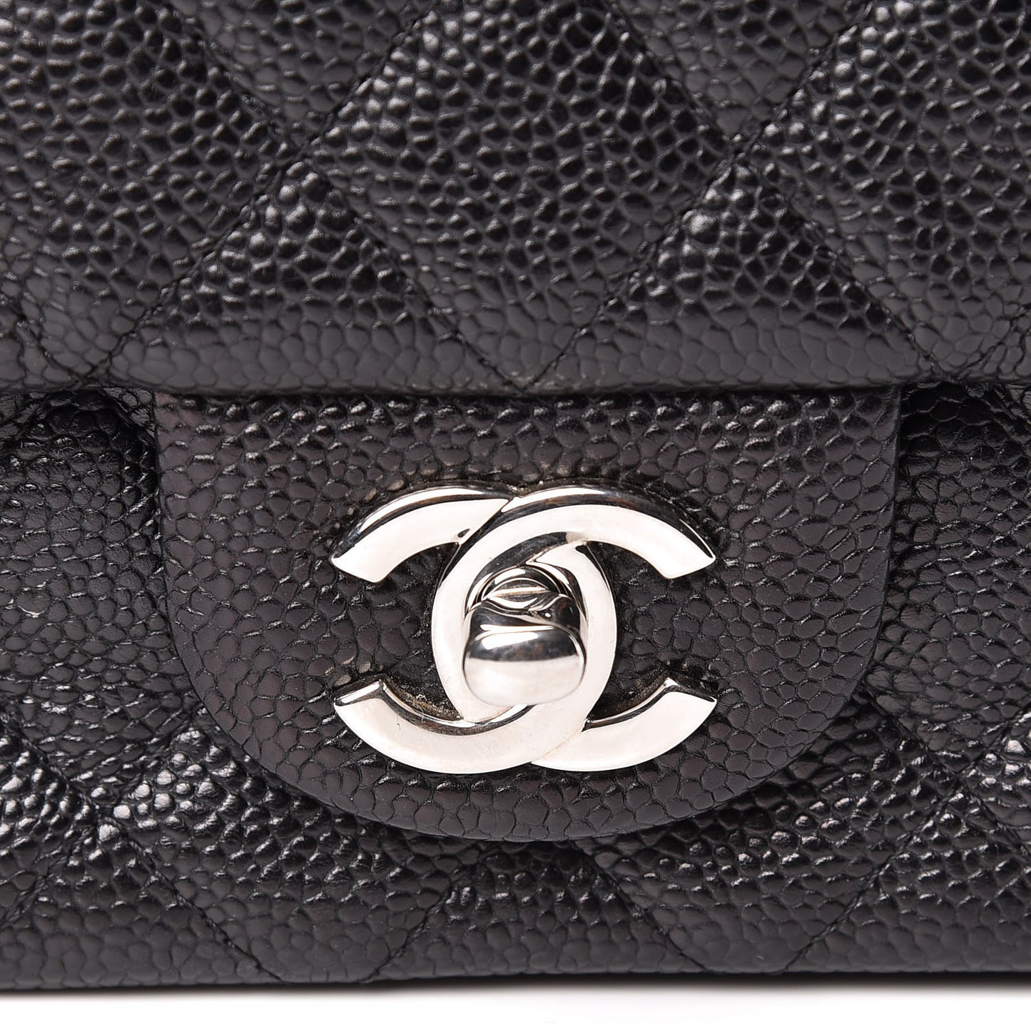 Caviar Quilted Mini Rectangular Flap Black