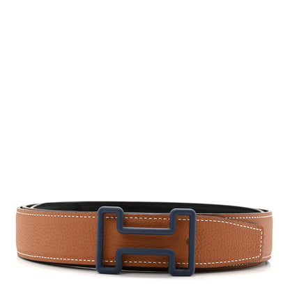 Hermes Chamonix Togo 32mm Tonight Belt 115 46 Black Gold 1 of 7