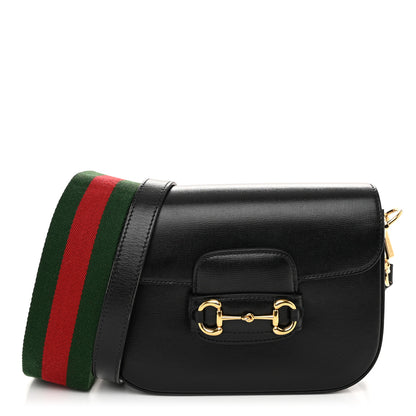 Gucci Azalea Calfskin Web Mini Horsebit 1955 Shoulder Bag Black 1 of 14