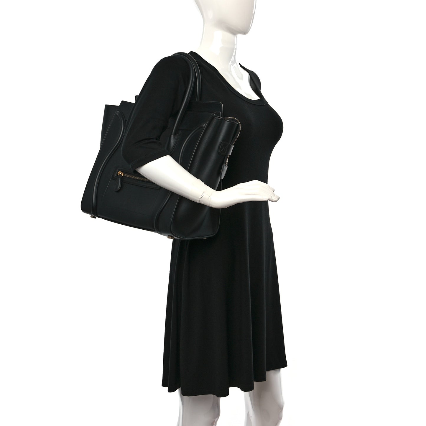 Smooth Calfskin Mini Luggage Black