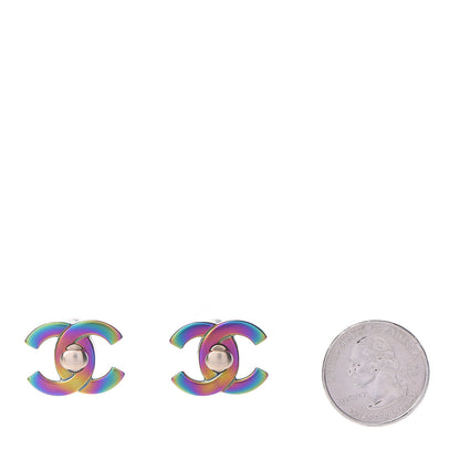 Chanel Metal CC Turnlock Interchangeable Earrings Gold 3 of 10