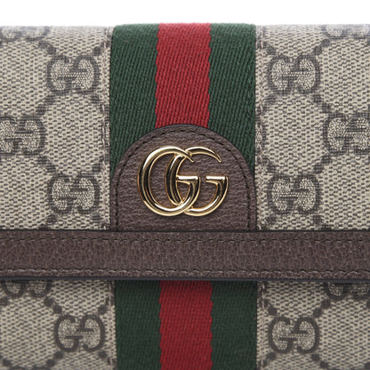 Gucci GG Supreme Monogram Web Ophidia Continental Wallet Brown 10 of 11