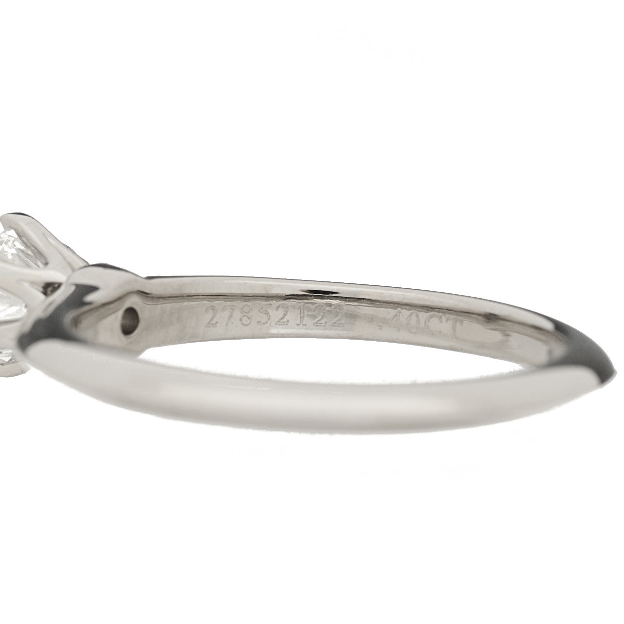 Platinum Diamond .40ct Solitaire Engagement Ring 52 6