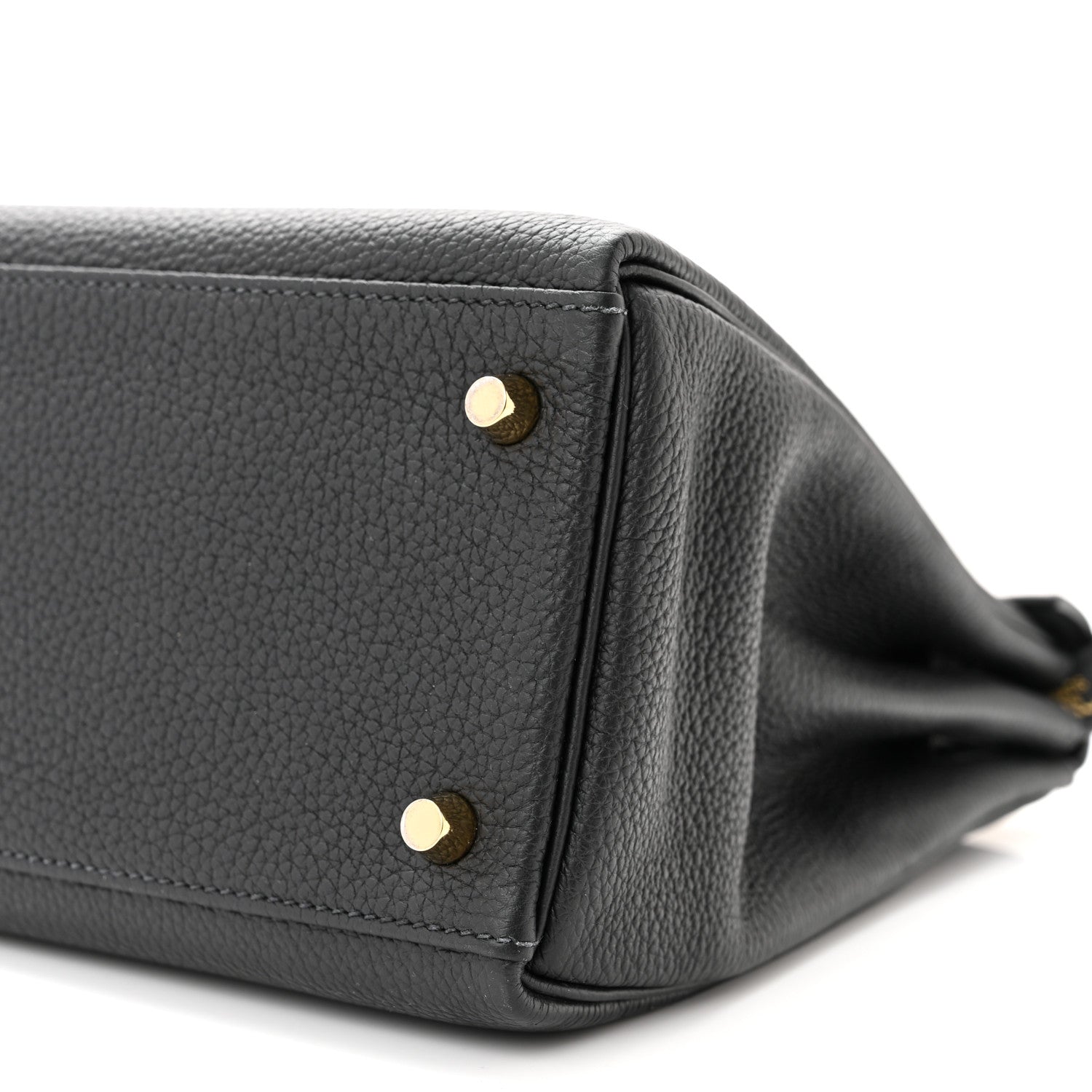 Hermes Togo Matte Porosus Crocodile Kelly Retourne Touch 28 Black 10 of 10