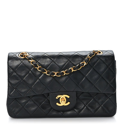 Chanel Lambskin Quilted Small Double Flap Black 1 of 9