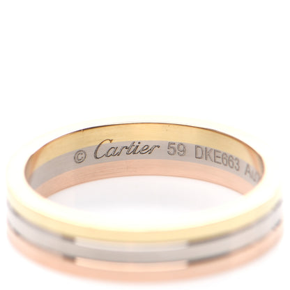Cartier 18K Pink White Yellow Gold 4.8mm Vendome Louis Cartier Wedding Band Ring 59 8.75 4 of 5