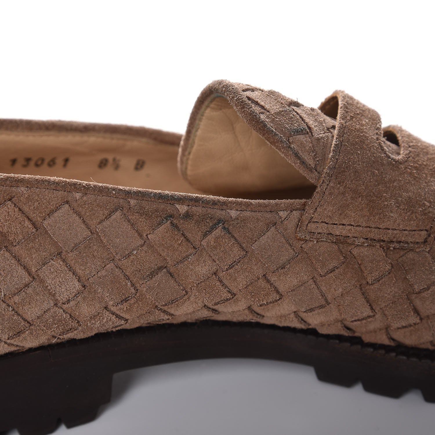 Bottega Veneta BOTTEGA Suede Intrecciato Penny Loafers 8.5 10 of 15