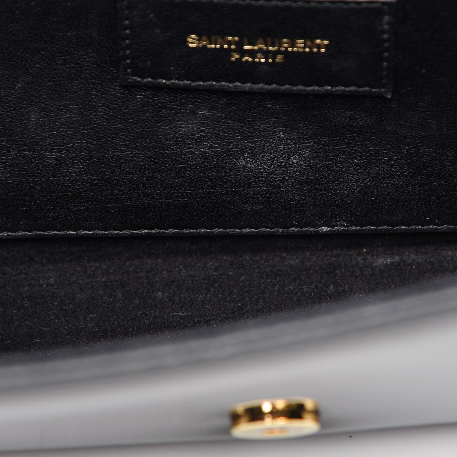 Saint Laurent Patent Classic Monogram Cassandre Clutch Black 8 of 14