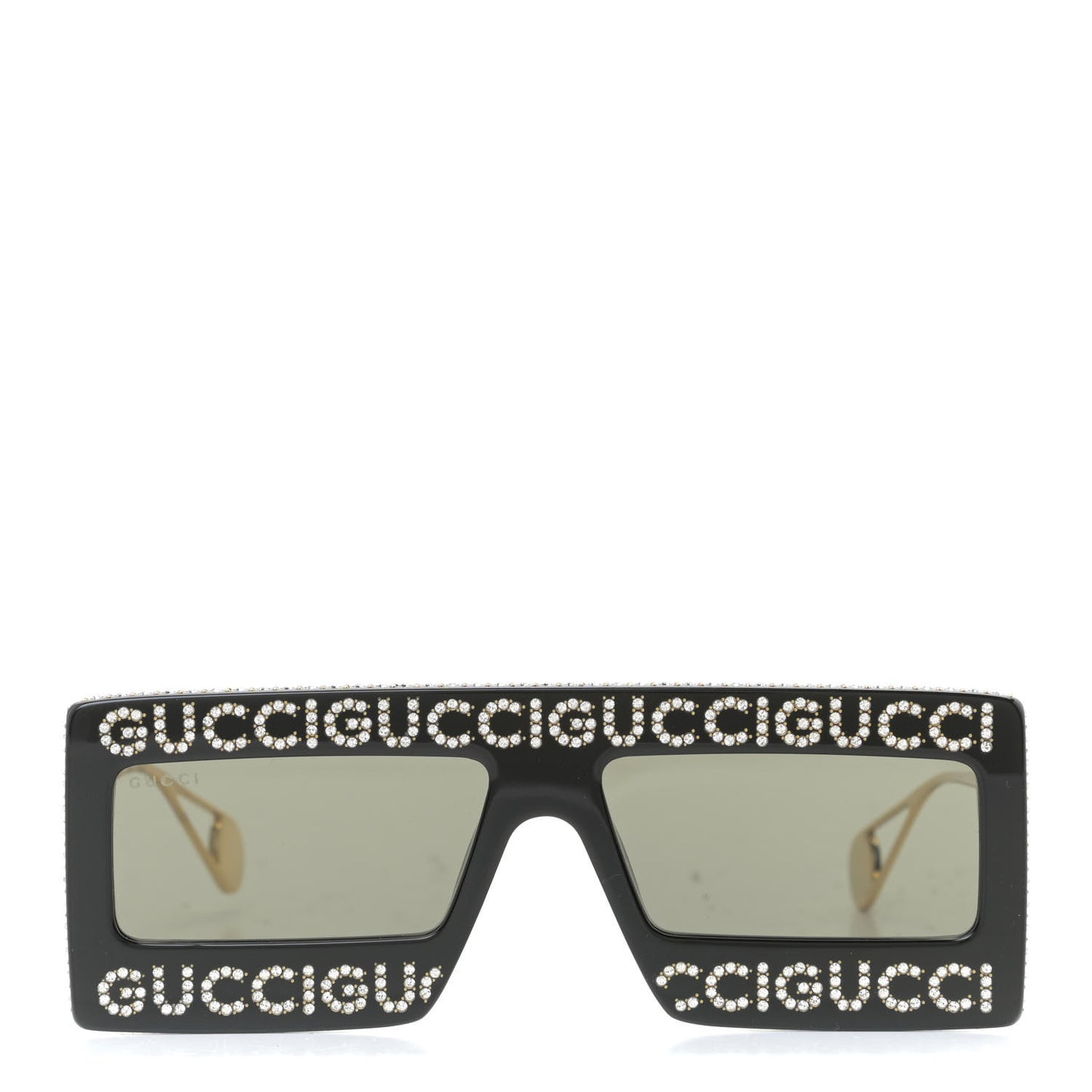 Acetate Crystal Mask-Frame Sunglasses GG0431S Black