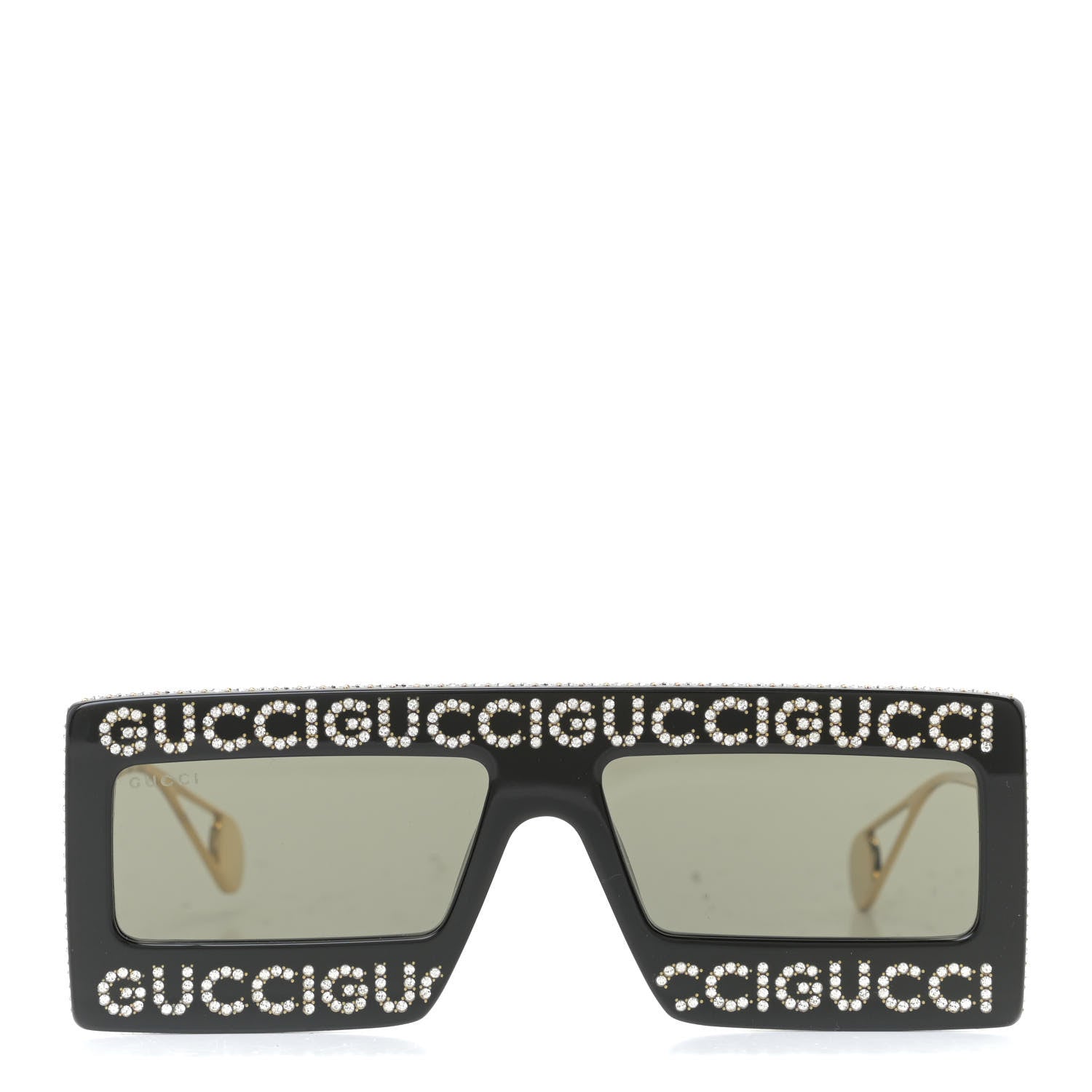 Gucci Acetate Crystal Mask-Frame Sunglasses GG0431S Black 2 of 8