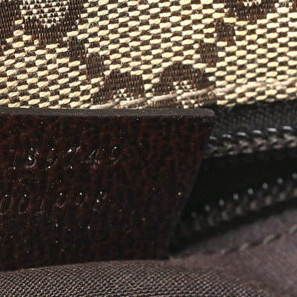Gucci Monogram Web Small Flat Messenger Crossbody Dark Brown 7 of 9