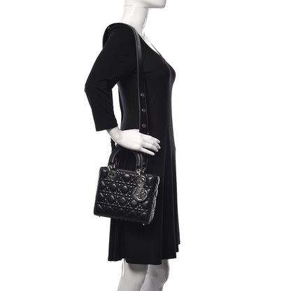 Christian Dior Lambskin Cannage Small Lucky Badges My Lady Dior Black 2 of 10