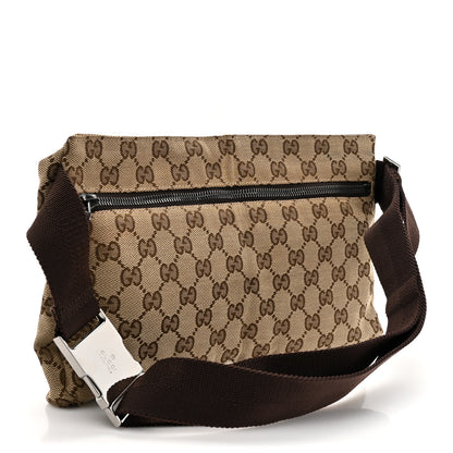 Gucci GG Monogram Double Pocket Belt Bag Dark Brown 3 of 13
