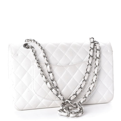Chanel Caviar Quilted Medium Double Flap White 3 of 17