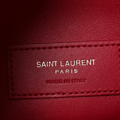 Saint Laurent Smooth Calfskin Small Le 5 A 7 Soft Hobo Cherry Jam 6 of 10