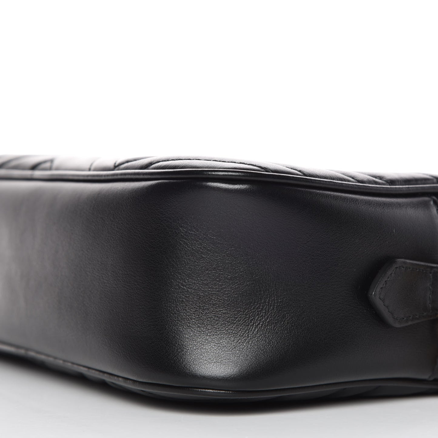 Calfskin Matelasse Small GG Marmont Chain Shoulder Bag Black