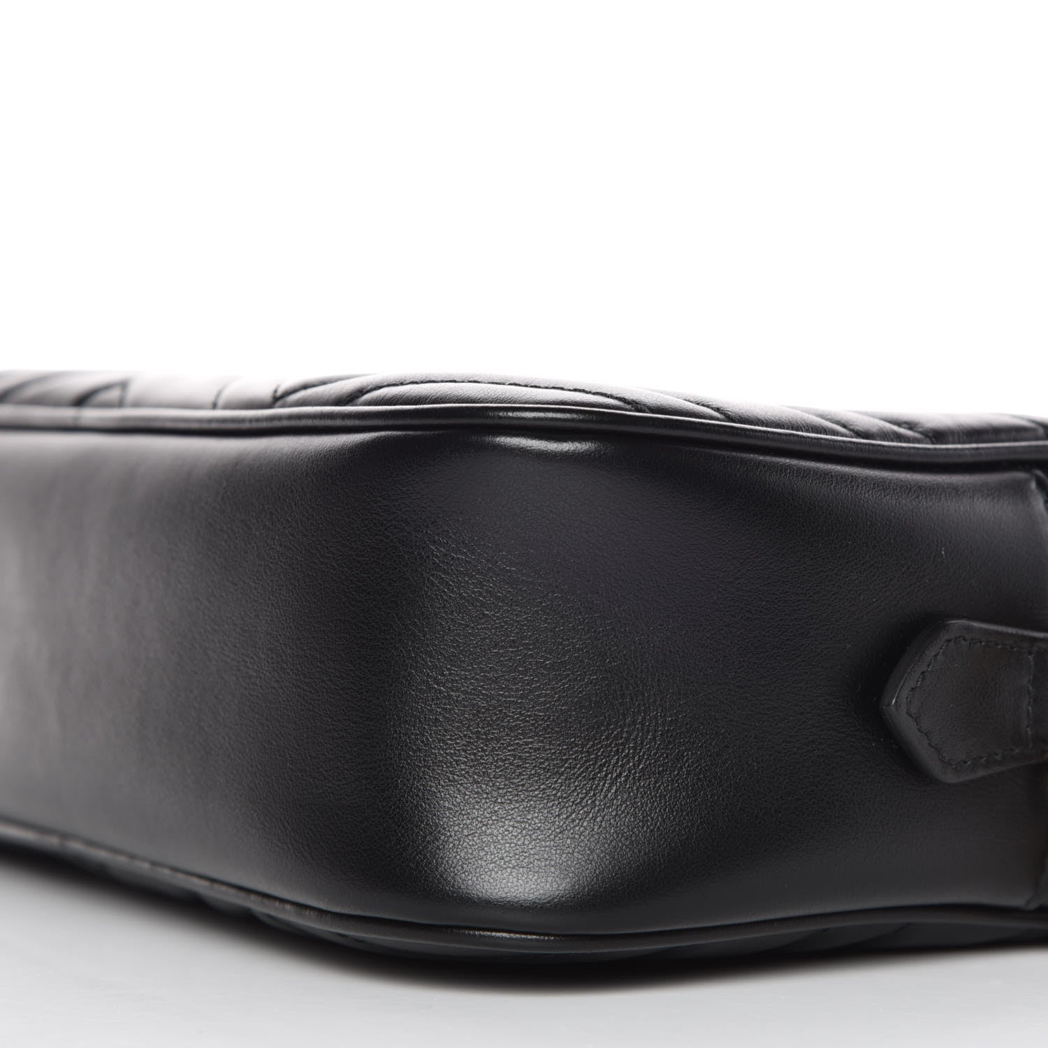Gucci Calfskin Matelasse Small GG Marmont Chain Shoulder Bag Black 6 of 10