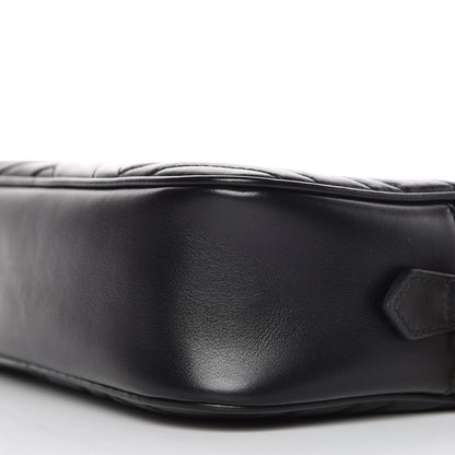 Gucci Calfskin Matelasse Small GG Marmont Chain Shoulder Bag Black 6 of 10