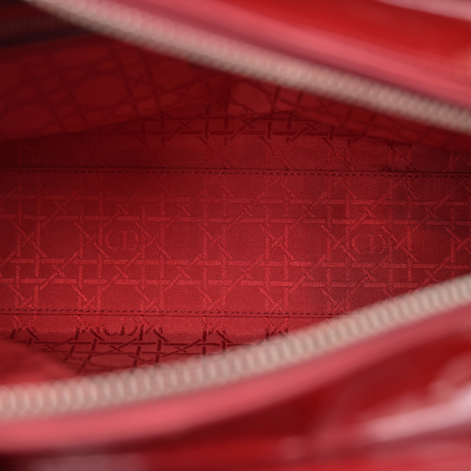 Christian Dior Patent Cannage Large Lady Dior Red 5 of 15