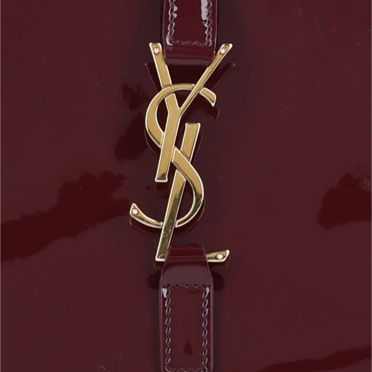 Saint Laurent Patent Le 5 A 7 Hobo Bordeaux 8 of 10
