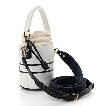 Christian Dior Calfskin Micro Dior Vibe Bucket White Blue 3 of 10
