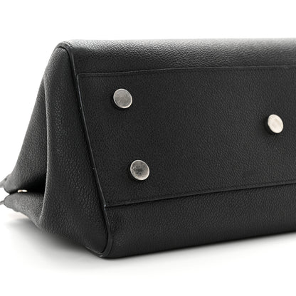 Saint Laurent Grained Calfskin Small Cabas Rive Gauche Black 9 of 22