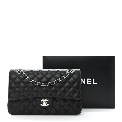 Chanel Lambskin Quilted Medium Double Flap Black 15 of 15