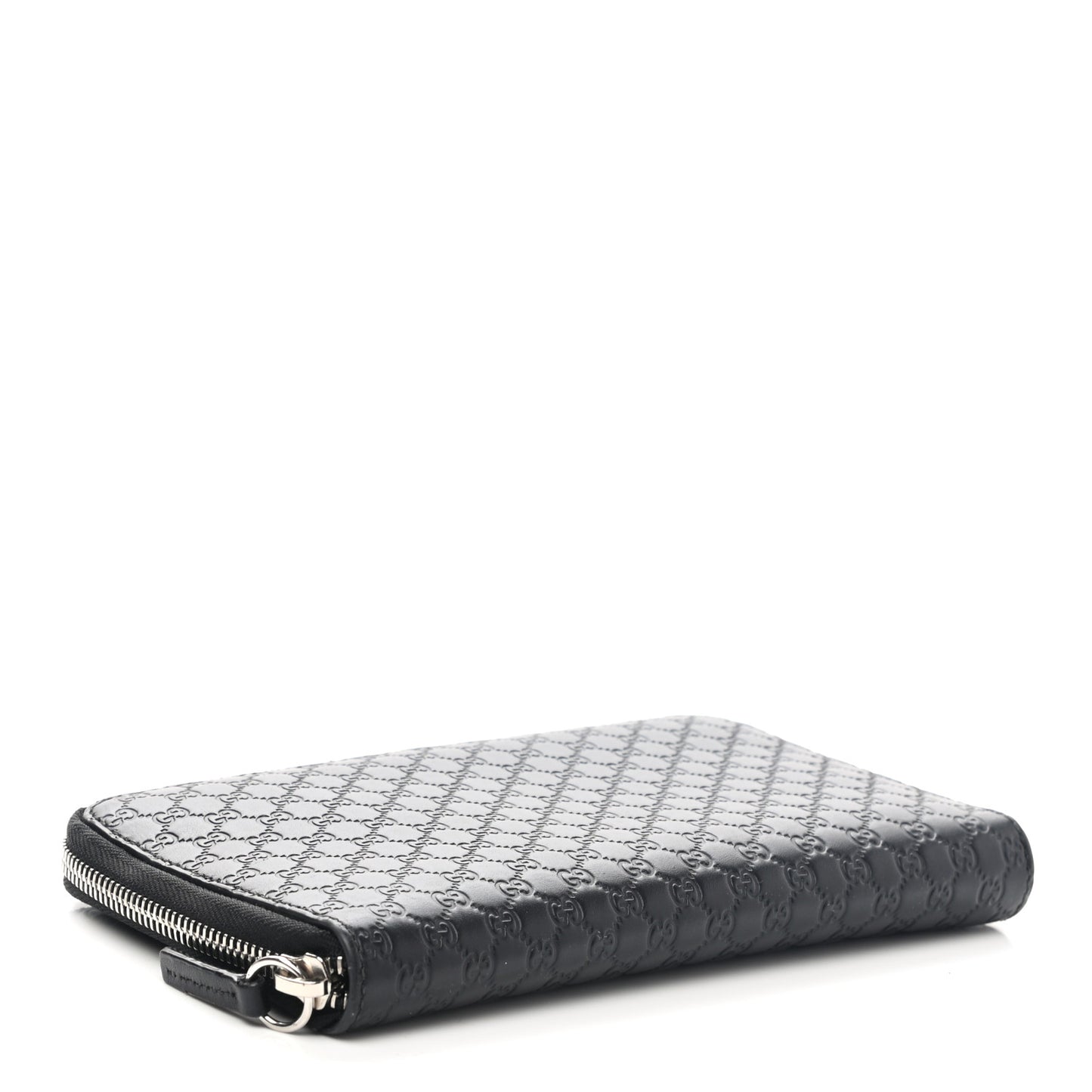 Microguccissima Large Zip Around Organizer Wallet Black