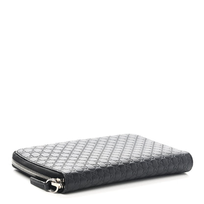 Gucci Microguccissima Large Zip Around Organizer Wallet Black 4 of 8