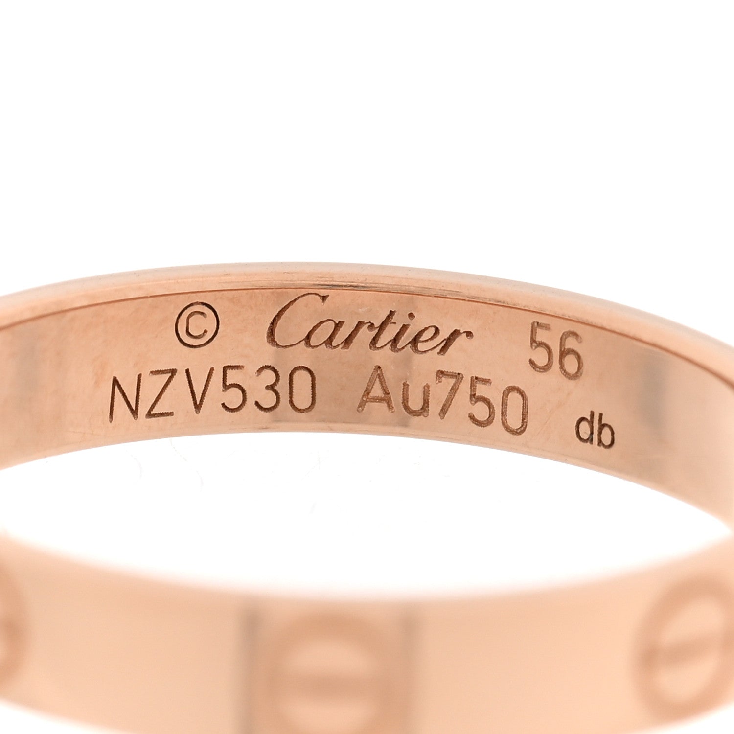 Cartier 18K Pink Gold 3.5mm LOVE Wedding Band Ring 56 7.75 4 of 5