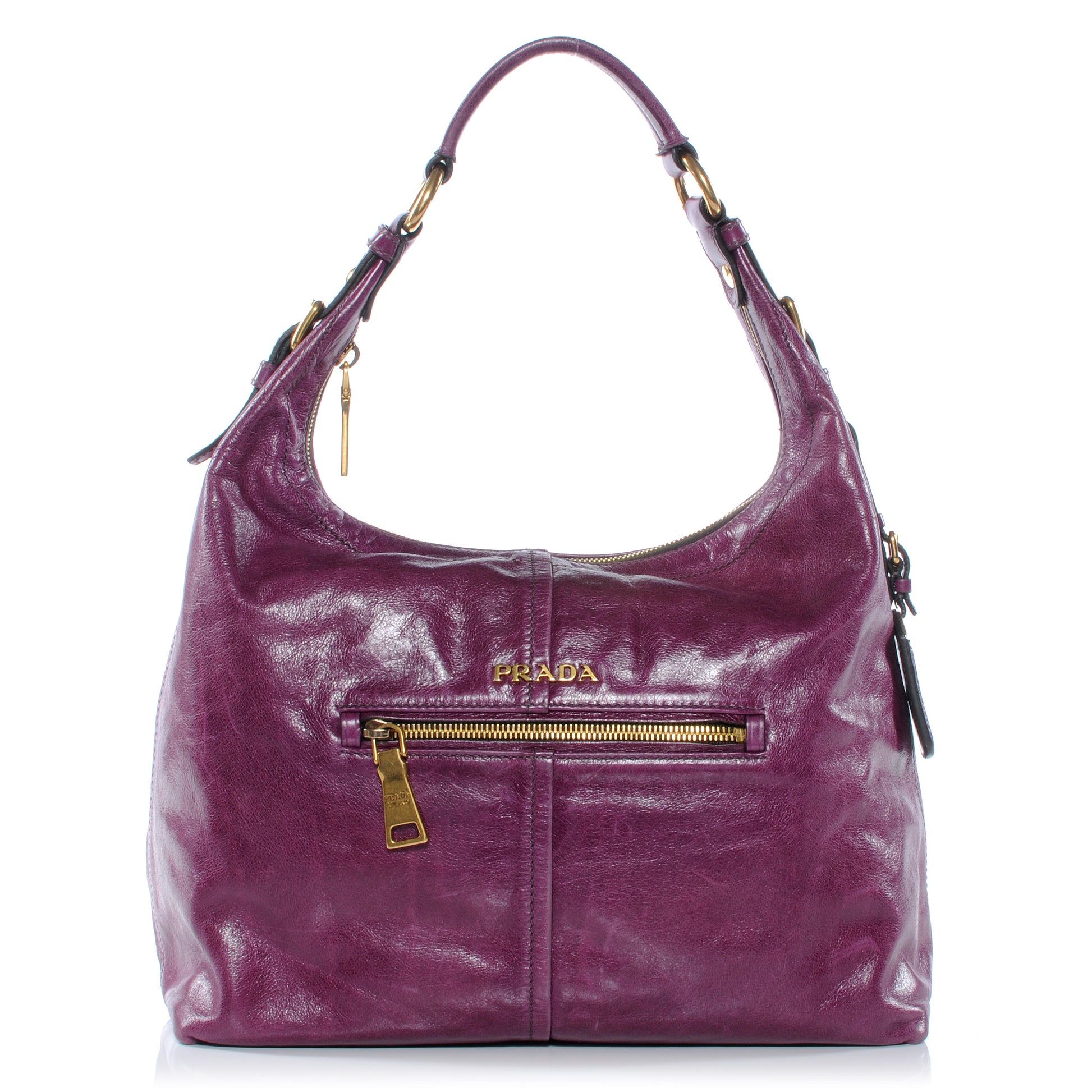 Prada Vitello Shine Hobo Erica 1 of 10