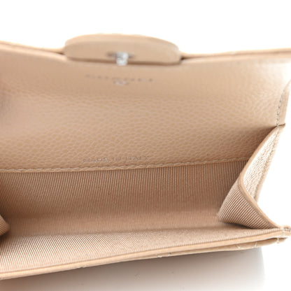 Chanel Caviar Quilted Flap Card Holder Wallet Beige 4 of 4