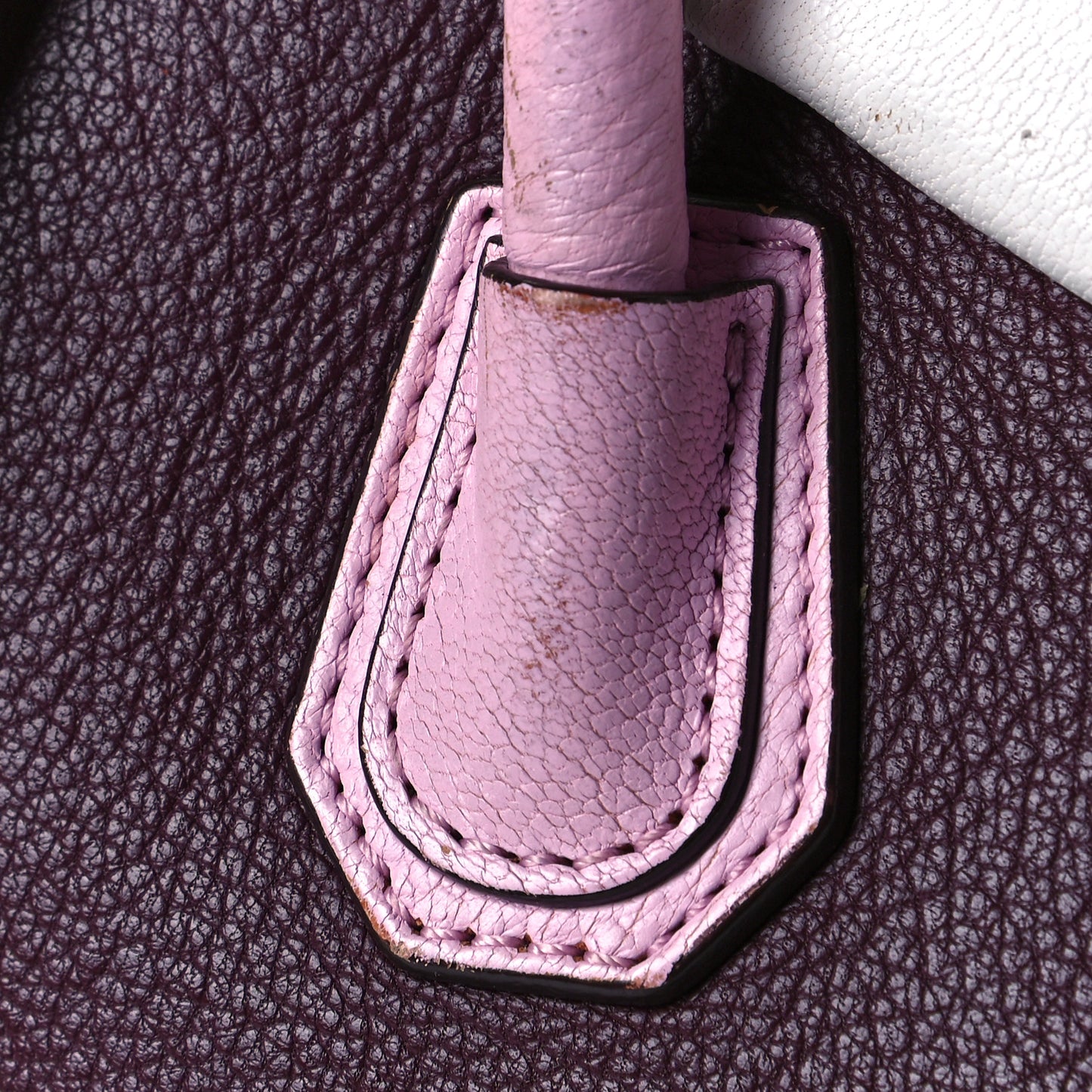 Sugar Goatskin Mini Tri-Color Antigona Burgundy Pink White