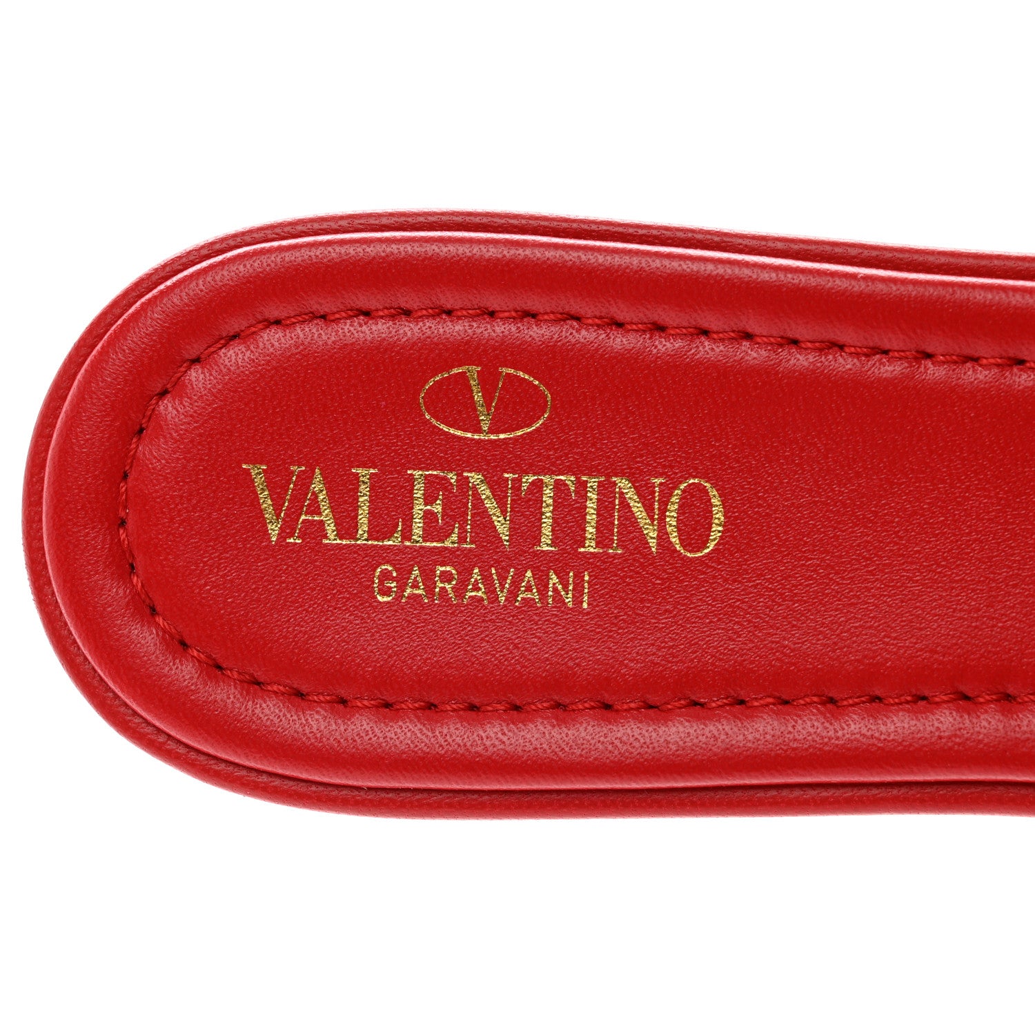 Valentino Garavani Nappa Monochrome Roman Stud Flat Slide Sandals 39 Rouge Pur 7 of 7