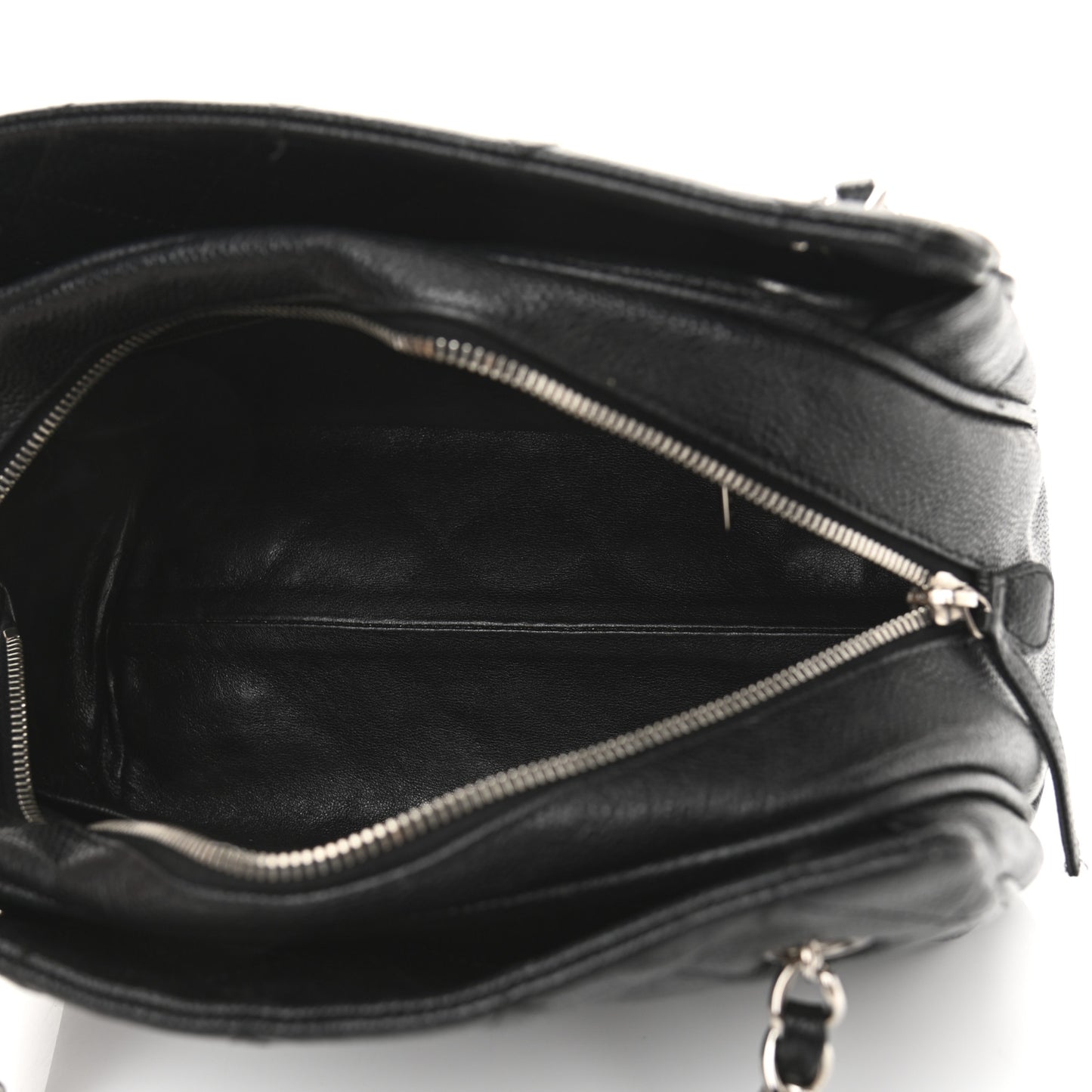 Caviar Quilted Tote Black