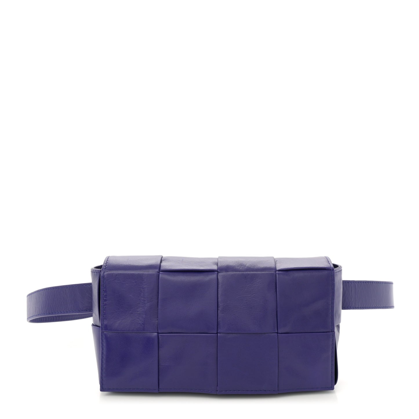 Paper Calfskin Intrecciato Cassette Belt Bag Purple