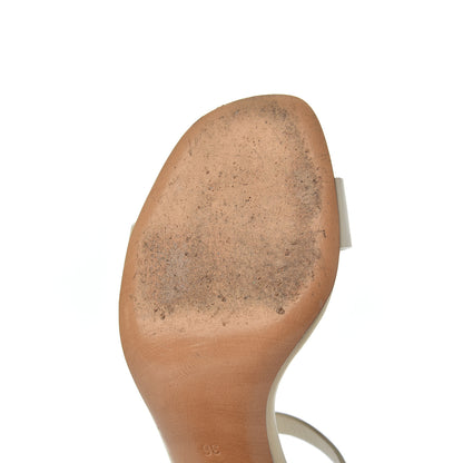 Valentino Garavani Calfskin Nappa Rockstud Spike 90mm Ankle Strap Sandals 36 Ivory 18 of 21