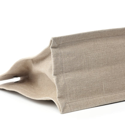 Saint Laurent Linen Calfskin Rive Gauche Tote Optic White 6 of 12