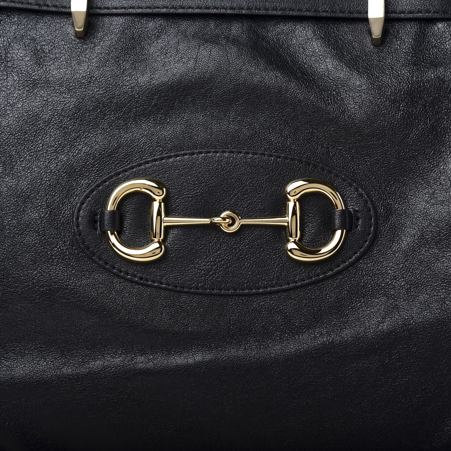 Gucci Sakai Calfskin Horsebit 1955 Cinch Top Messenger Bag Black 12 of 12