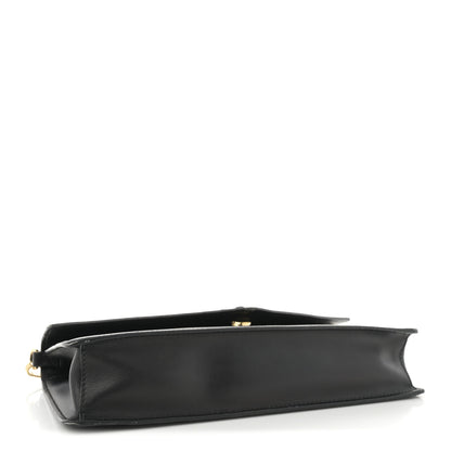 Prada Saffiano Cuir Calfskin Monochrome Envelope Wallet on Chain Shoulder Bag Black 4 of 16