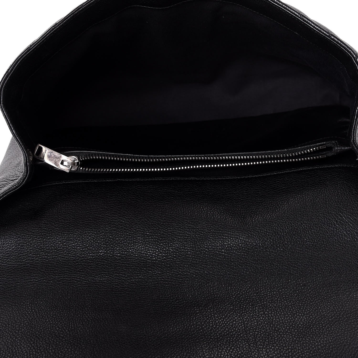 Saint Laurent Sheepskin Matelasse Chevron Monogram Large College Satchel Black 5 of 9
